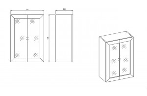Тумба под ТВ Лоретто (Loretto) LORET-15pp+c