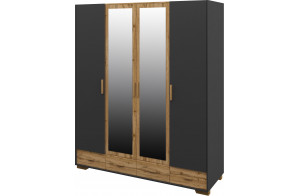 Шкаф для одежды четырехстворчатый Сканди МН-036-34(графит)