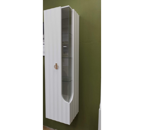 Шкаф-витрина навесной Лоренсо МН-043-02/03 белый Распродажа с экспозиции